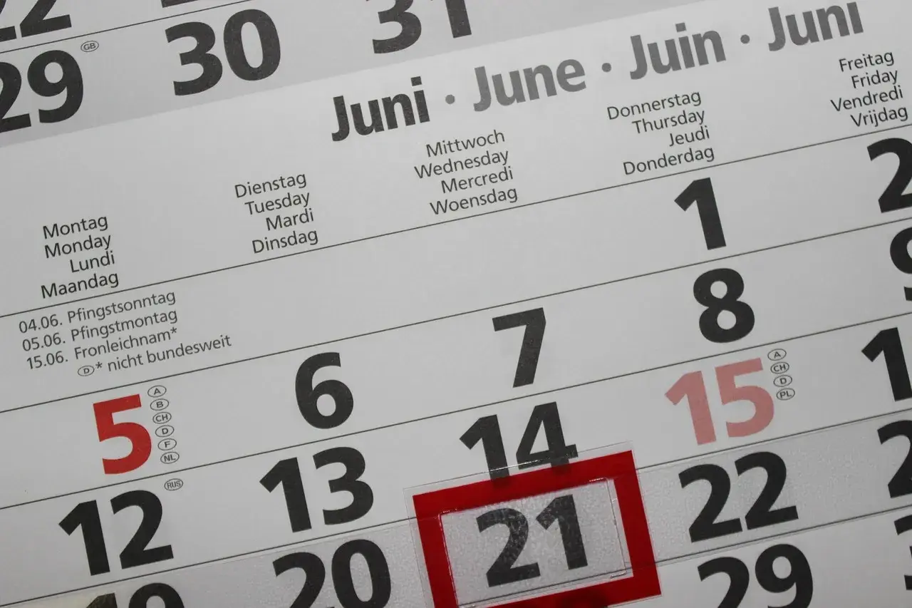 Calendar with dates Calendar with dates